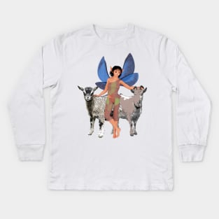 Capricorn woman girl fairy faerie elf goat zodiac horoscope Kids Long Sleeve T-Shirt